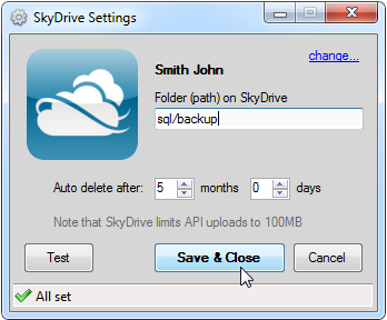 SkyDrive Settings - 2